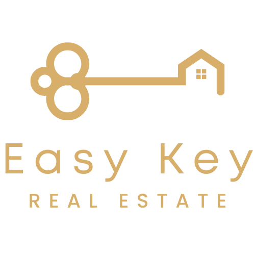 Yellow minimalist house key logo